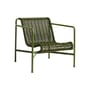 Palissade Cord Low armchair textile green / Rope Recycled fabric - Hay