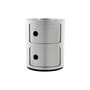 Portaoggetti Componibili materiale plastico grigio argento metallo / 2 cassetti - Metallizzato - Kartell