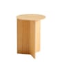 Tavolino d'appoggio Slit Wood legno naturale / Alto - Ø 35 X H 47 cm / Legno - Hay