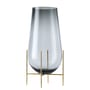 Vase Echasse Large métal verre gris or / H 60 cm - Audo Copenhagen