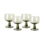 Verre à vin The emeralds Low vert / H 11,5 cm - Set de 4 / 25 cl - HK LIVING