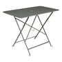 Klapptisch Bistro metall grün grau / 97 x 57 cm - für 4 Personen - mit Sonnenschirmloch - Fermob