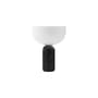 Lampada senza fili ricaricabile Kizu LED pietra nero / Base marmo - H 24 cm - NEW WORKS