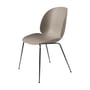 Sedia Beetle materiale plastico beige / Piede Cromato Nero - Gubi