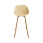 Sedia da bar Mat Chair fibre beige / H 75 cm - Canapa / Piede in Faggio - Normann Copenhagen