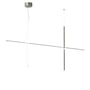 Sospensione Coordinates S2 grigio argento metallo LED / L 176 cm x H 92 cm - Flos
