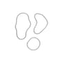 Sottopentola Pond metallo argento / Set di 3 anelli - Ferm Living