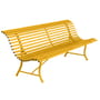 Banc avec dossier Louisiane métal jaune / L 200 cm - Fermob