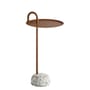 Bowler End table metal stone brown / Metal & granite - Hay