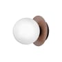 Applique bagno Liila 1 Small vetro marrone / Plafoniera - Ø 12 cm - NUURA