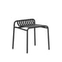 Week-End Stool metal black / Aluminium - Petite Friture