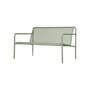 Panca con schienale Dapple Lounge metallo verde / L 131 cm - 2 posti - Ferm Living