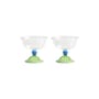 Schale Tulip glas grün / Set von 2 - & klevering