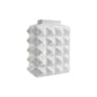 Vase Charade Block Studded céramique blanc / Porcelaine - H 33 cm - Jonathan Adler