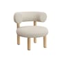 Gepolsterter Sessel Fat Lounge textil weiß / Stoff Elle - Tom Dixon
