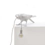 Lampada da tavolo Bird Playing/ Corbeau joueur materiale plastico bianco / Corvo che gioca - Seletti