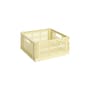 Panier Colour Crate plastique jaune Medium Square / 29,5 x 29,5 cm - Hay