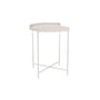 Edge End table metal white / Folding handle -Ø 46 x H 53 cm - Houe