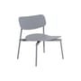 Poltrona bassa Fromme metallo grigio / Alluminio - Petite Friture