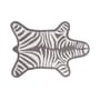 Tappeto sala da bagno Zebra tessuto bianco grigio / Reversibile - 112 x 79 cm - Jonathan Adler