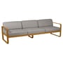 Divano da giardino a 3 posti Bellevie metallo tessuto giallo / L 235 cm - tessuto Grigio talpa - Fermob