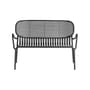 Sitzbank Week-End metall schwarz / Aluminium - L 114 cm - Petite Friture