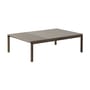 Table basse Couple céramique beige / 84.5 x 120 x H 35 cm - Plateau grès réversible - Muuto