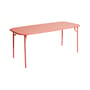 Tavolo rettangolare Week-end Medium metallo arancione / 180 x 85 cm - Aluminium / 6 personnes - Petite Friture