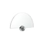 Wandspiegel Sphera Half Moon metall silber / B 60 x H 37 cm - Moustache
