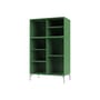 Geschirrschrank Ripple III holz grün / Vitrine - B 69,6 x T 38 x H 105 cm / Wellglas - MONTANA