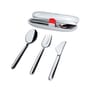 Set couverts de voyage Food à porter métal / 3 pièces avec étui - Alessi