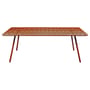Table rectangulaire Luxembourg métal orange / 207 x 100 cm - 8 à 10 personnes - Fermob