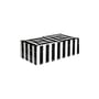 Boîte Op Art Small bois blanc noir / Laque - 20 x 10 cm - Jonathan Adler