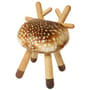 Chaise enfant Bambi tissu marron beige bois naturel / H 40 cm - EO