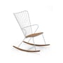 Rocking chair Paon métal blanc / bambou - Houe