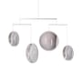 Sospensione Focus X4 metallo bianco / LED - L 131 x H 72,3 cm - DCW éditions