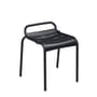 Tabouret empilable Luxembourg métal noir / Aluminium - Fermob