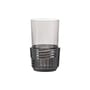 Verre Trama Large plastique gris / H 15 cm - Kartell