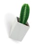 Wand-Blumentopf Off the wall keramik weiß / Wandbefestigung - klein - T 8 cm - Thelermont Hupton