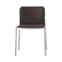 Gepolsterter Stuhl Audrey Soft textil braun / Sitzfläche aus Stoff - Gestell Aluminium poliert - Kartell