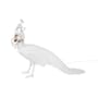 Lampada da posa Peacock materiale plastico bianco / Resina - Lampada a forma di pavone / L 100 x H 69 cm - Seletti