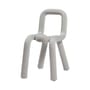 Bold Padded chair textile grey Fabric - Moustache
