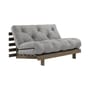 Divano convertibile Roots legno grigio / L 140 cm - 3 posizioni / Struttura marrone - KARUP DESIGN