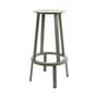 Revolver Swivel bar stool metal grey H 75 cm - Metal - Hay