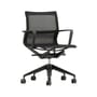 Physix Armchair on casters textile black / Fishnet fabric - Vitra