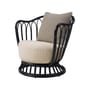 Gepolsterter Sessel Grace Outdoor textil kunstfaser schwarz - Gubi