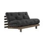 Divano convertibile Roots legno grigio / L 140 cm - 3 posizioni / Struttura marrone - KARUP DESIGN