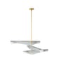 Suspension Sycamore verre gris / 3 niveaux - L 140 cm - TALA