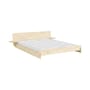 Letto matrimoniale Latch legno naturale / Per materassi 160 x 200 cm - Testata letto con comodini - KARUP