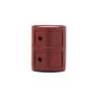 Rangement Componibili plastique rouge / 2 tiroirs - H 40 cm - Anna Castelli Ferrieri, 1968 - Kartell